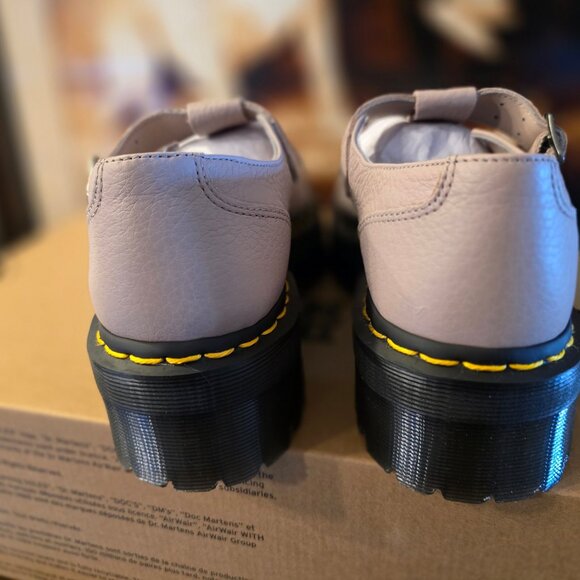 Dr Martens Bethan T-Bar Platform Shoe Vintage Taupe Pisa Women's Size 10 US NEW - Picture 7 of 10